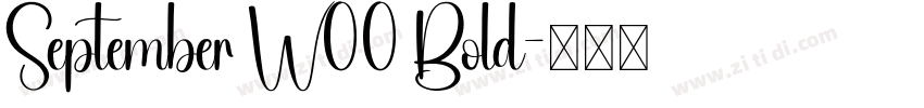 September W00 Bold字体转换